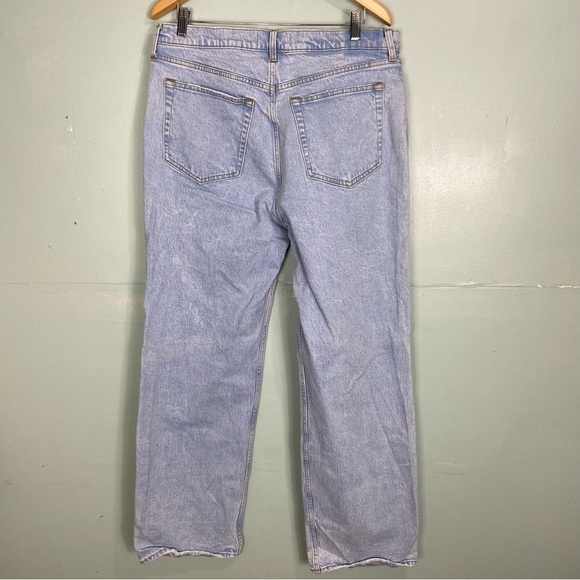 Abercrombie & Fitch The 90s Relaxed Jean High Rise Blue Light Wash Sz 33 16 Long - Picture 5 of 8